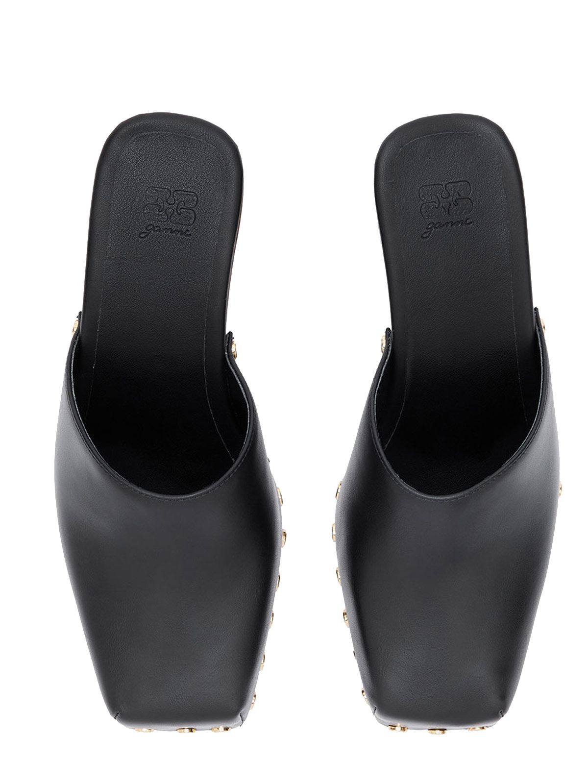 June Sabot Mule Veg Smooth black  GANNI