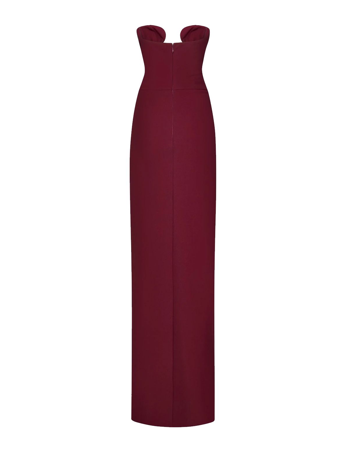 long fitted dress burgundy NENSI DOJAKA