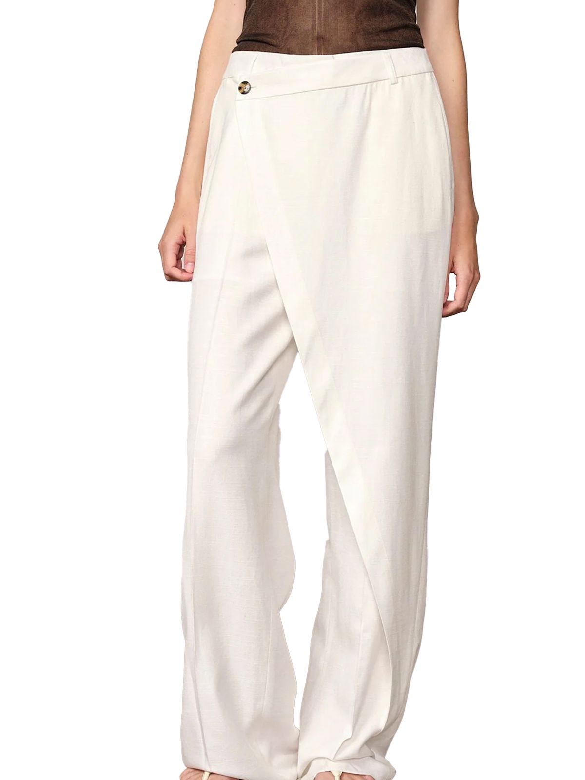 alina midt waist pants white  HERSKIND