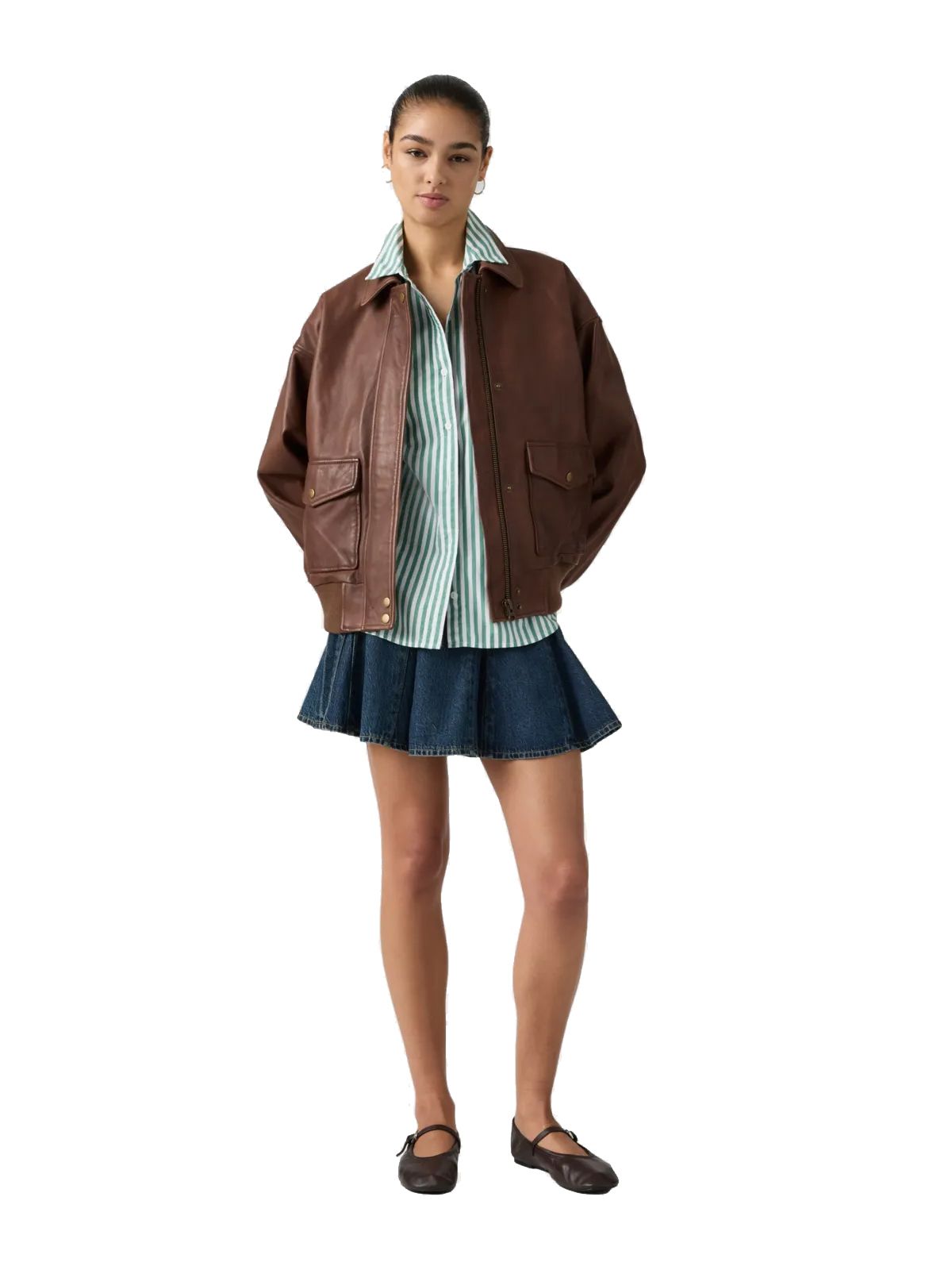 godet mini skirt fell off stone blue  LEVI'S