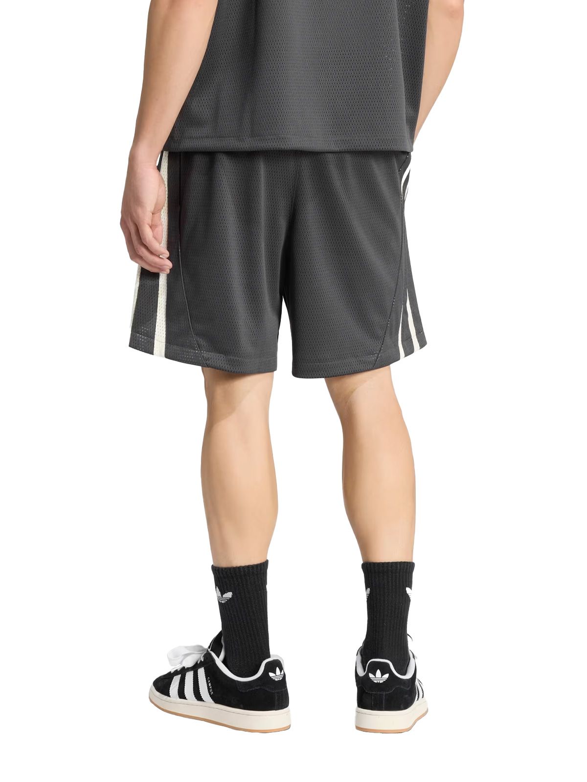 santiago heritage athletic shorts ku9250 black / white shorts - men ADIDAS ORIGINALS