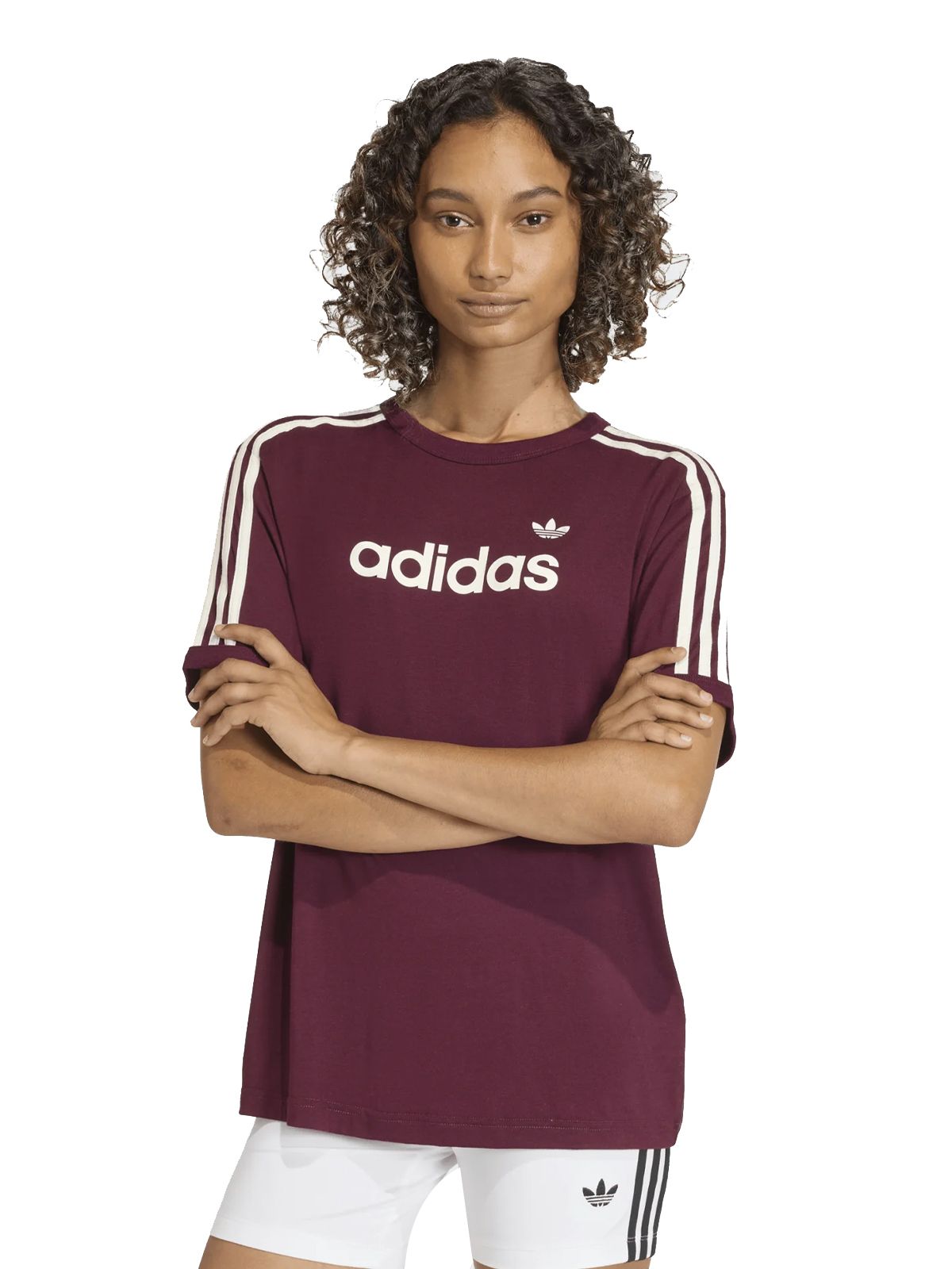 linear tee bordeaux ADIDAS ORIGINALS