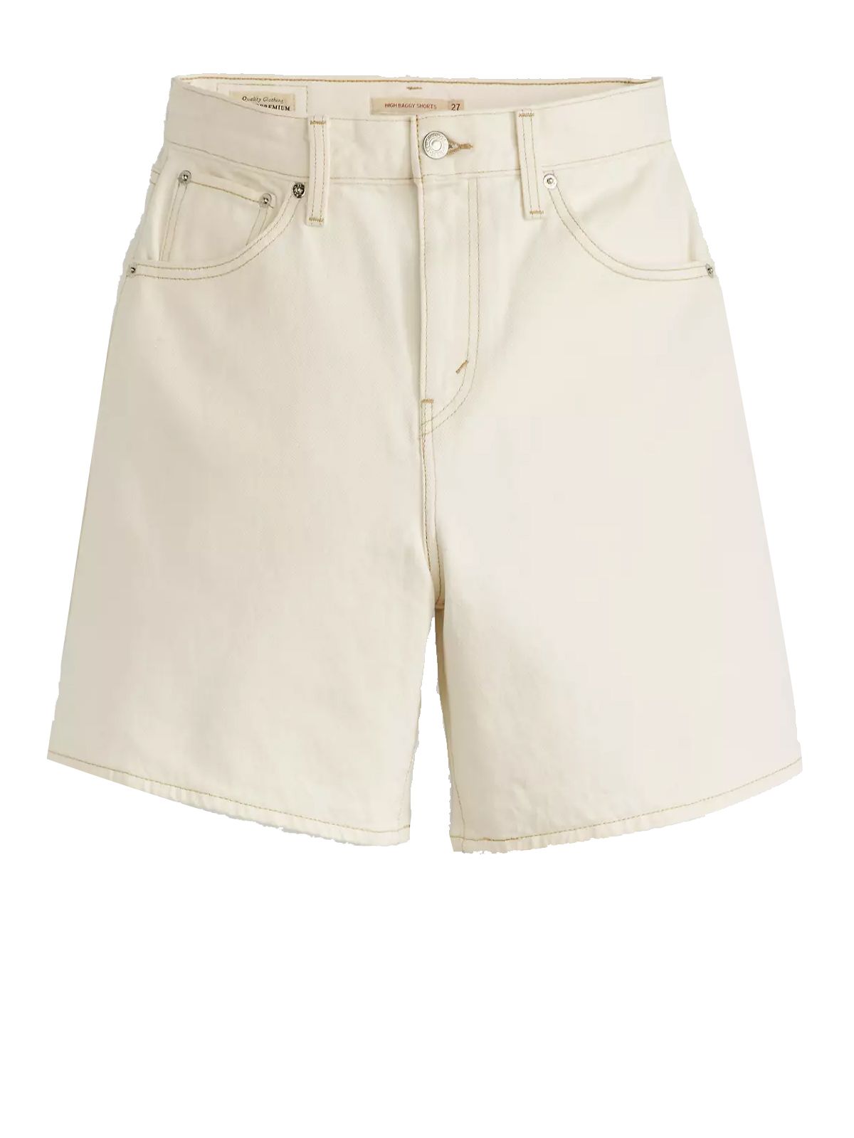 high baggy short snowing beige 