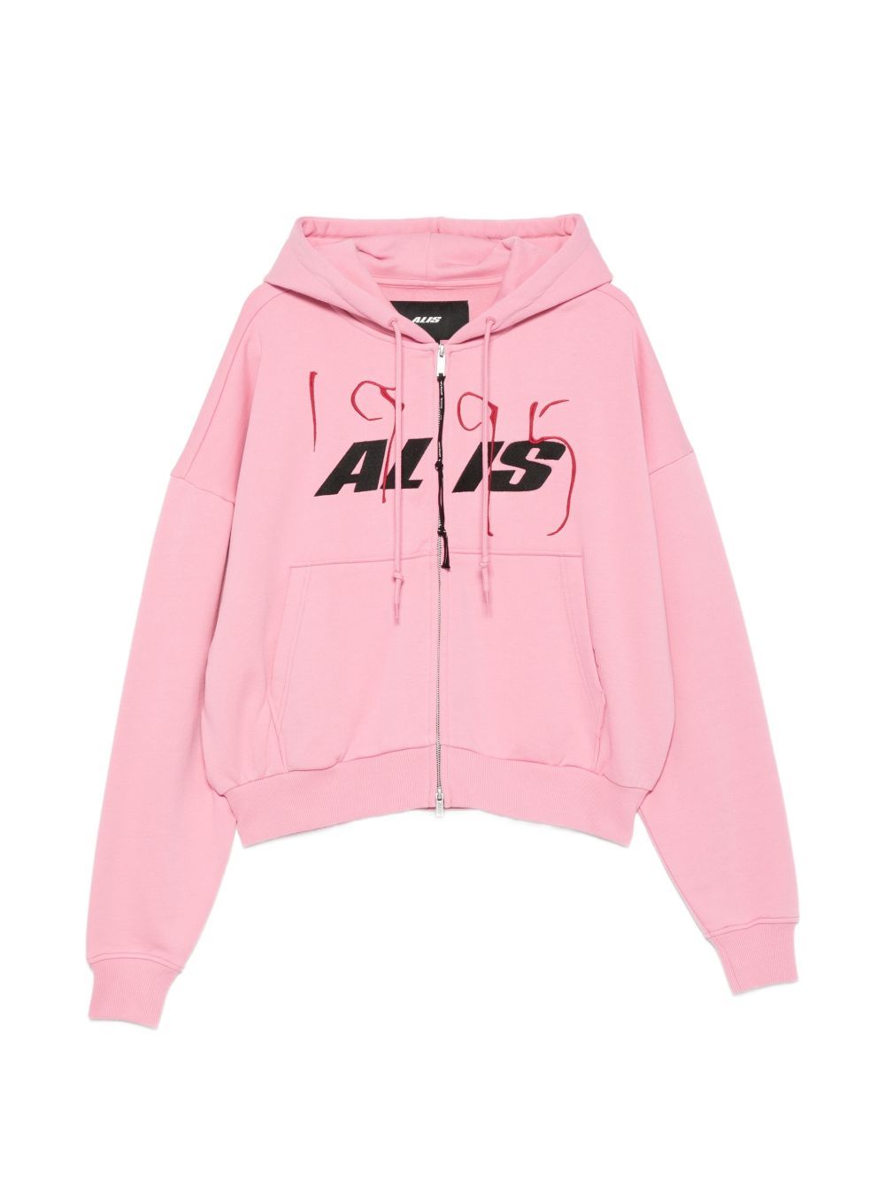 shen cropped hoodie pink