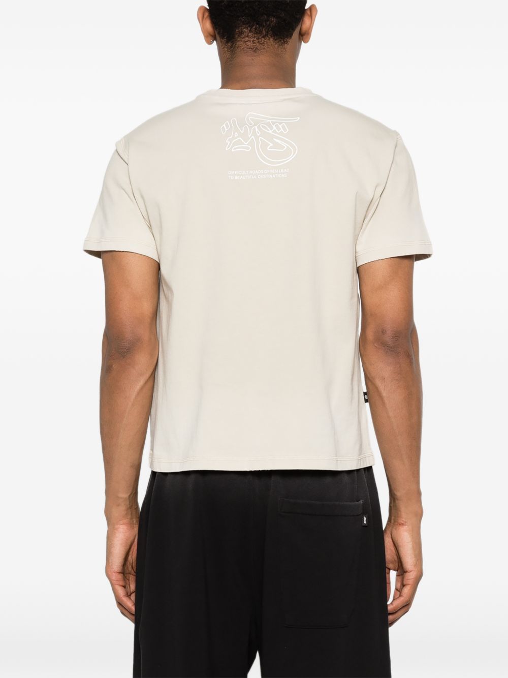 t-shirt corta torey con stampa color sabbia ALIS