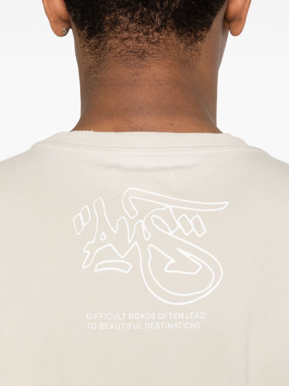 t-shirt corta torey con stampa color sabbia ALIS