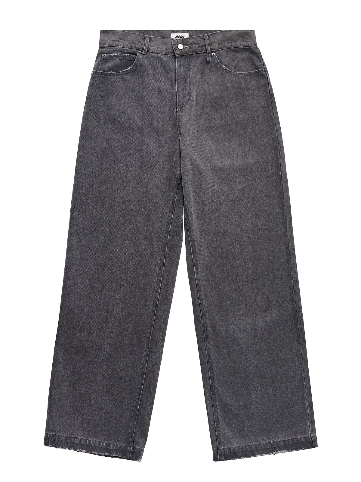 Grey barrel denim jeans