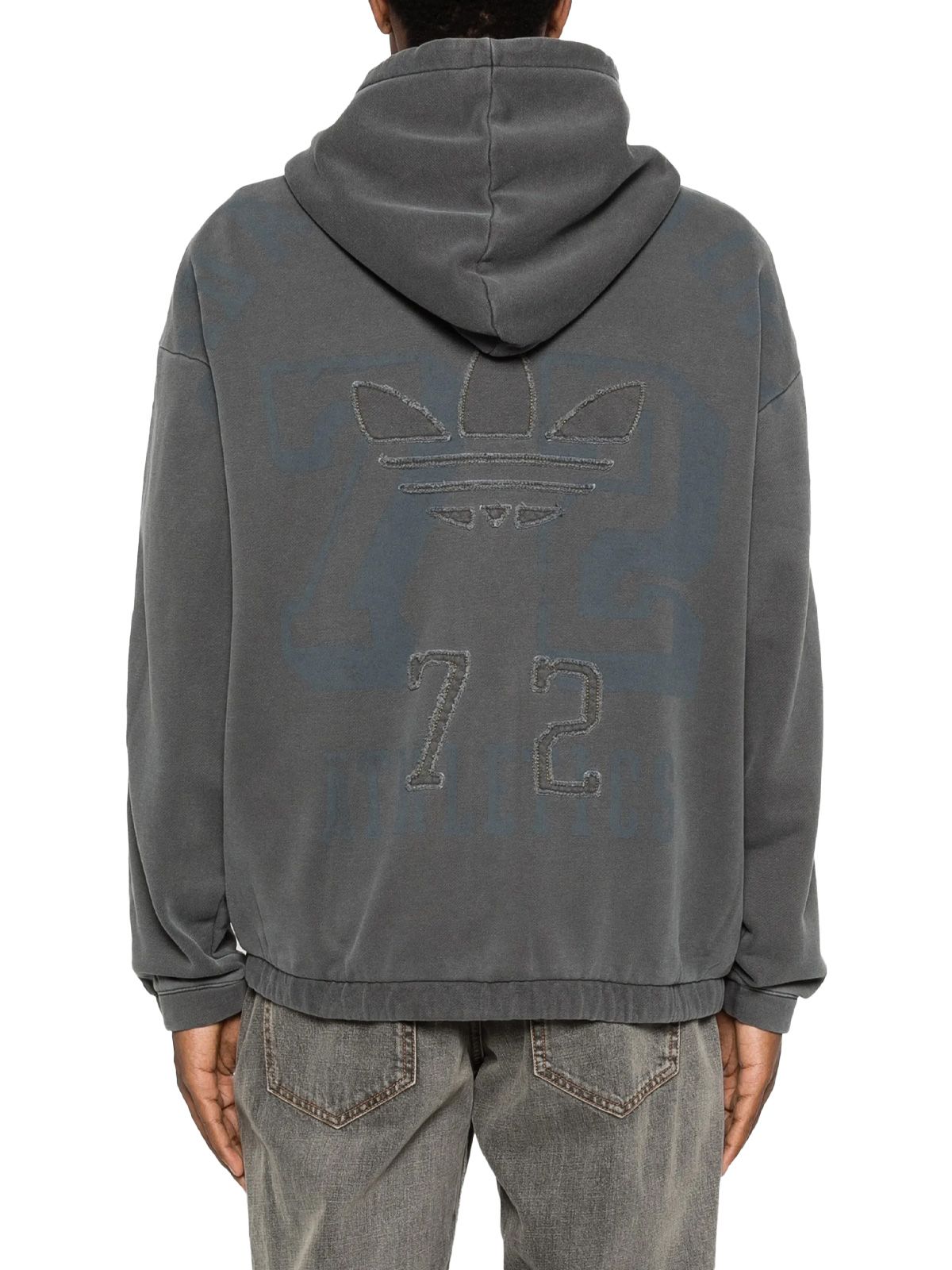 washed graphics zip-thru hoodie kw3600 charcoal / black sweatshirts - men ADIDAS ORIGINALS