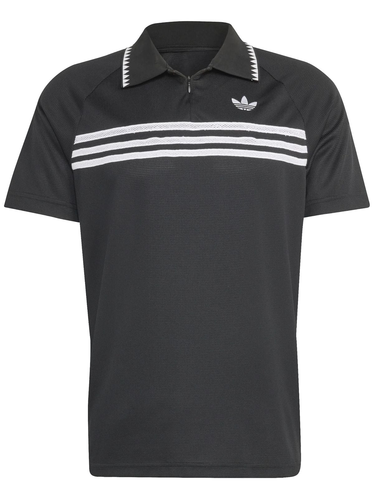 polo in piqué slim fit chest stripes ke2141 nero polo - uomo