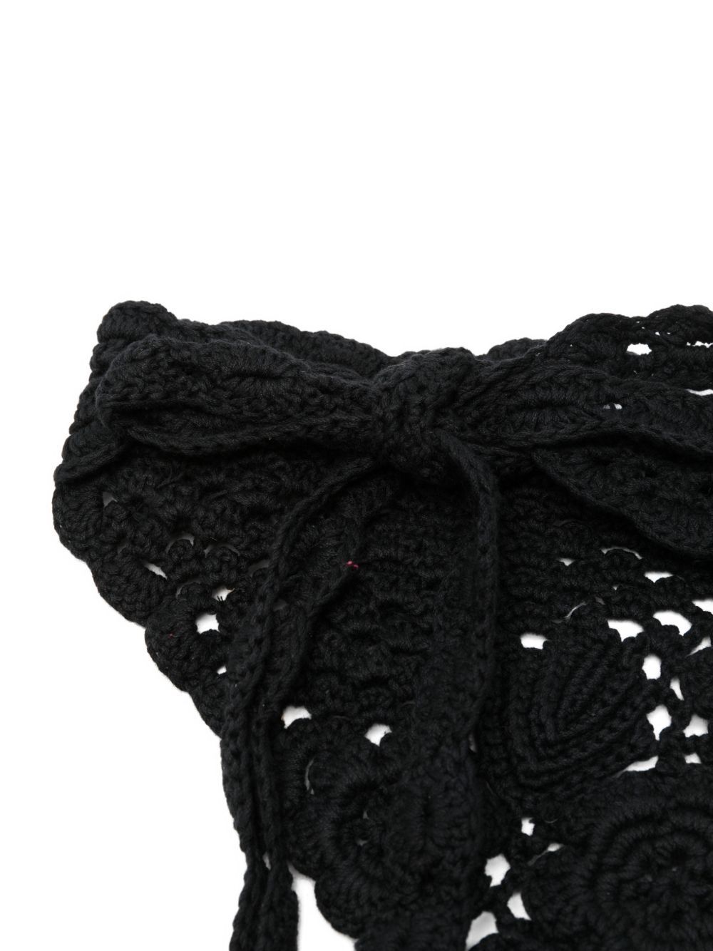 head scarf crochet black  GANNI