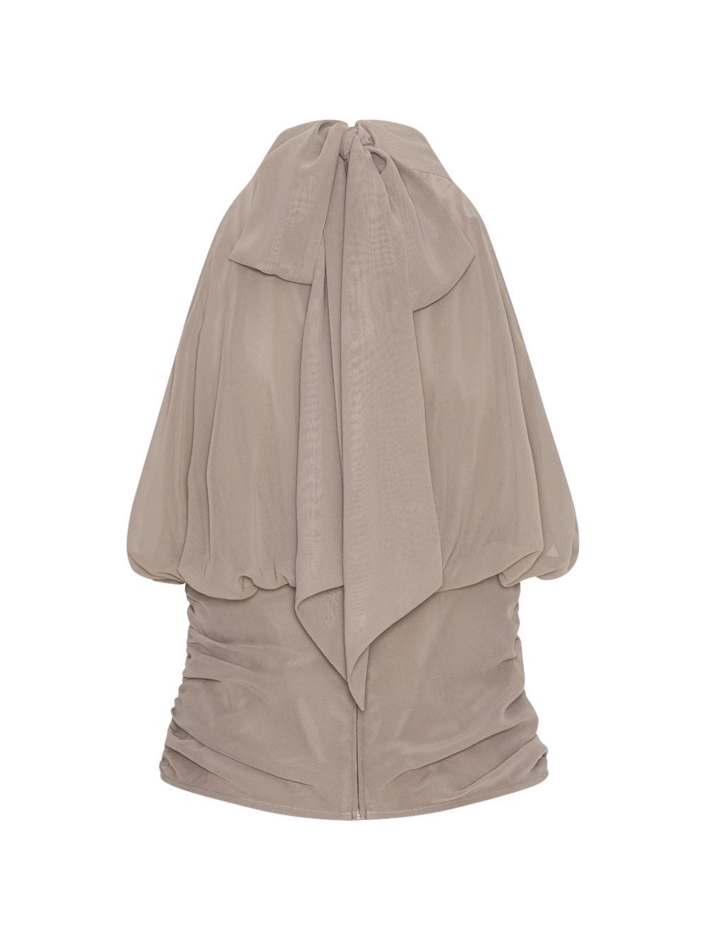 chiffon ruched top tortora ROTATE