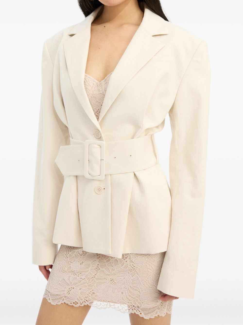 linen suiting blazer cream  ROTATE