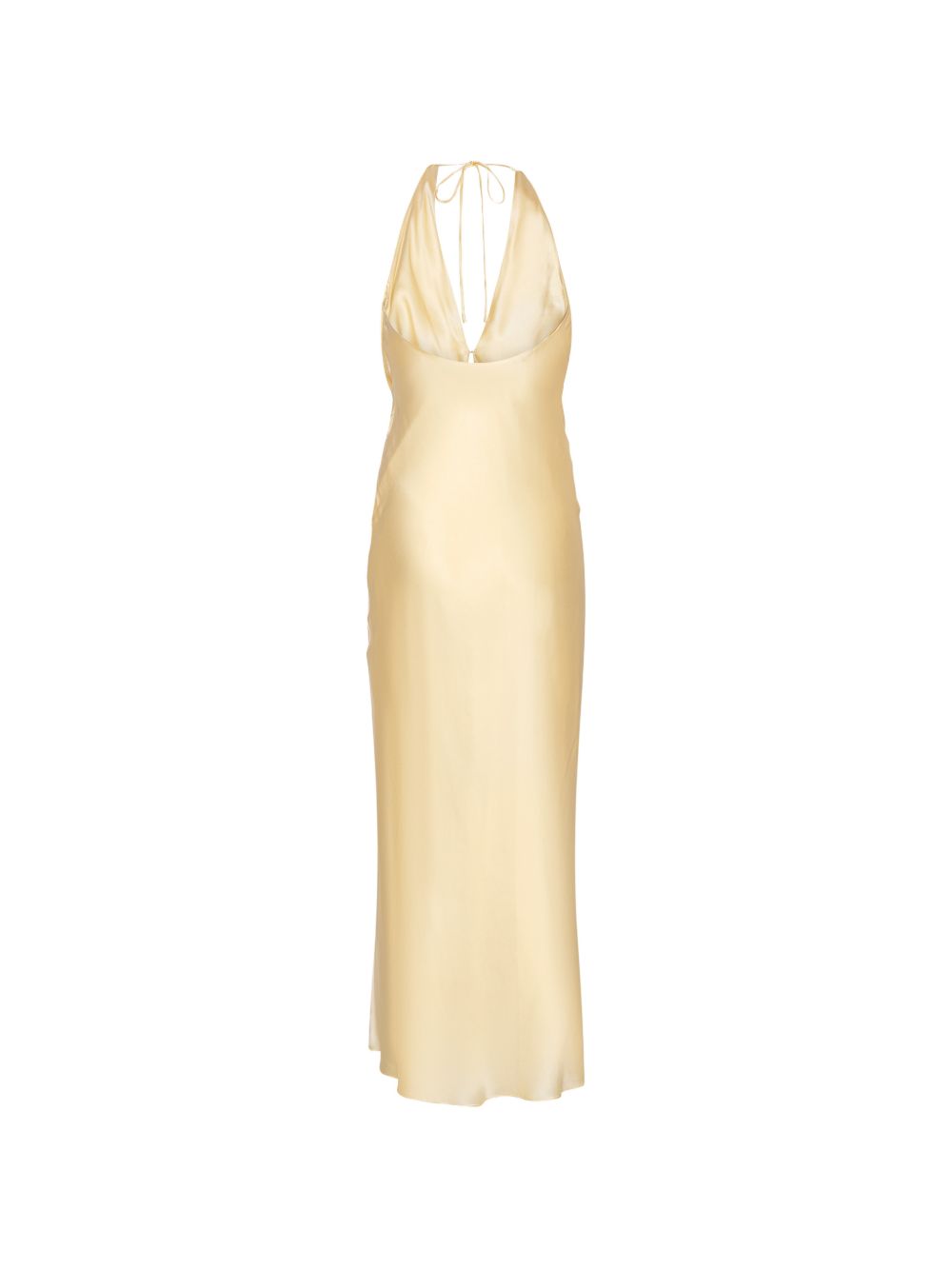 abito a collo alto in chiffon beige ROTATE