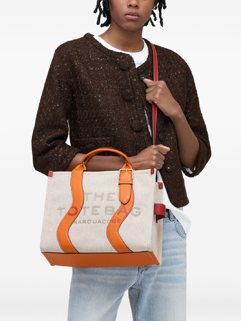 the medium tote beige orange  MARC JACOBS