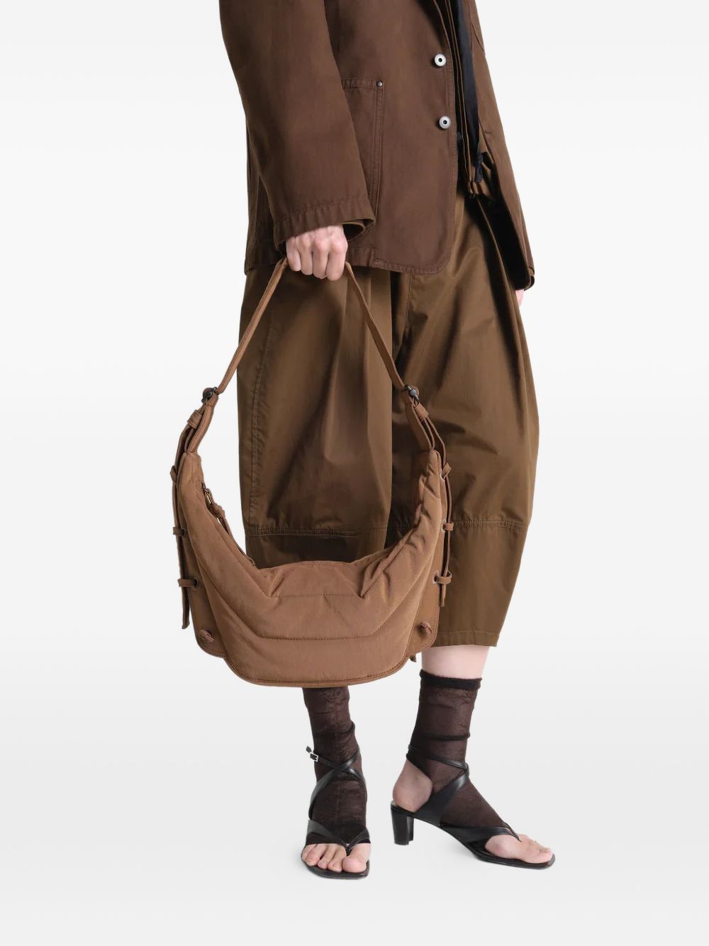 small soft game bag brown  LEMAIRE