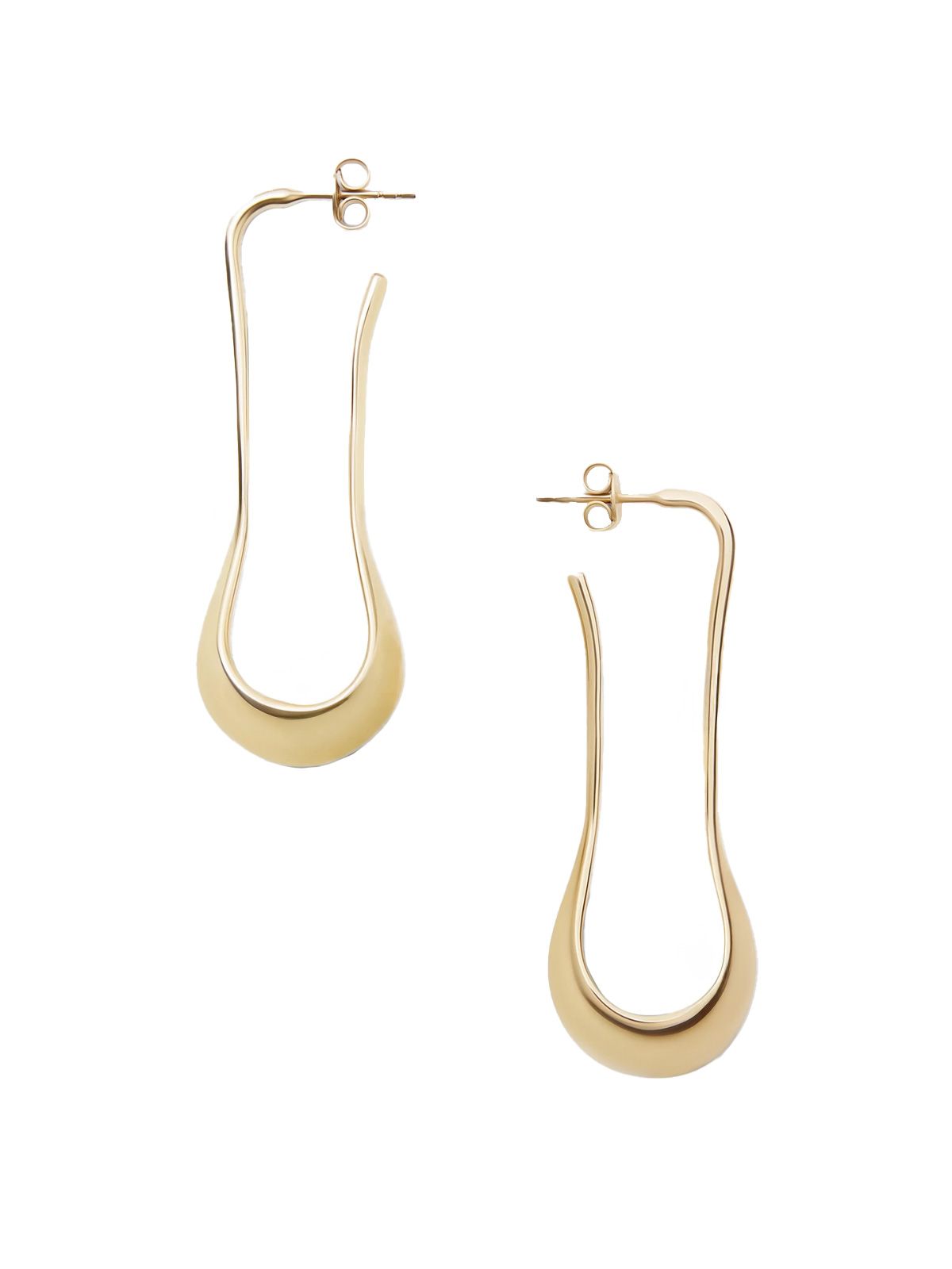 short drop earrings gold 