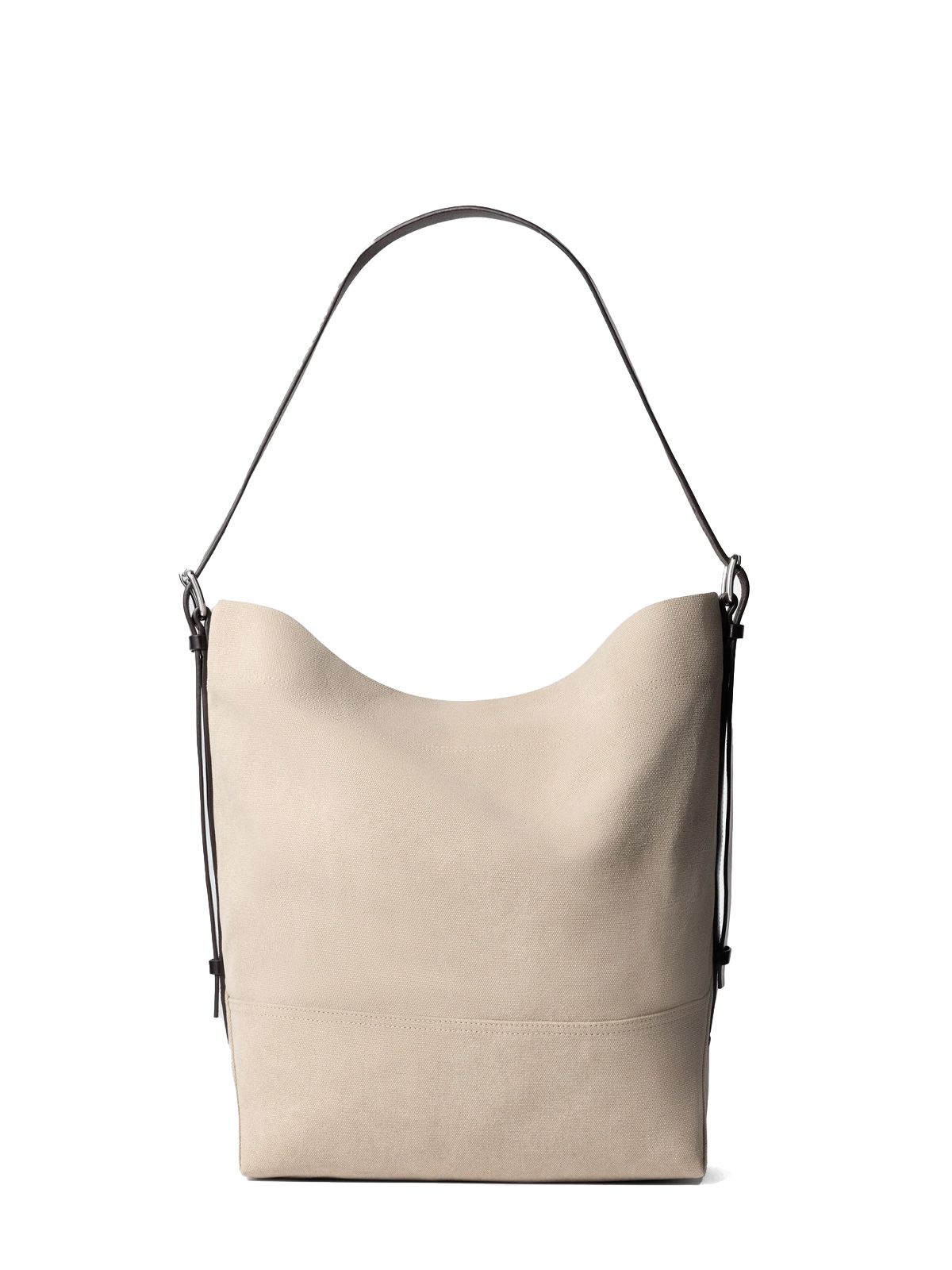 belted tote bag beige