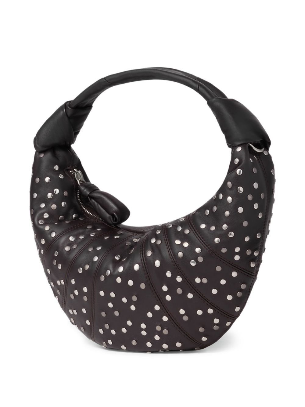 studs dots mini fortune croissant bag brown 