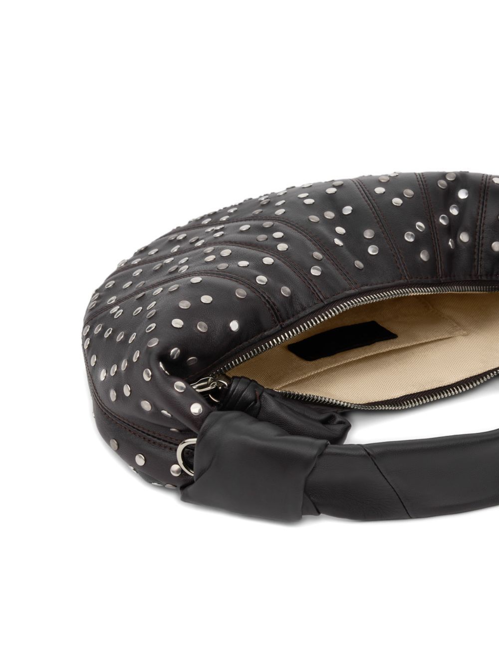 studs dots mini fortune croissant bag brown  LEMAIRE