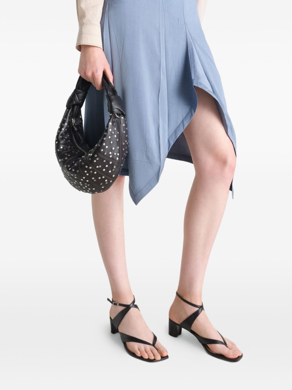 studs dots mini fortune croissant bag brown  LEMAIRE