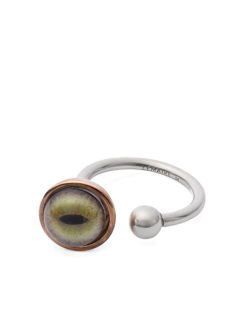 cat eye rattle ring green 