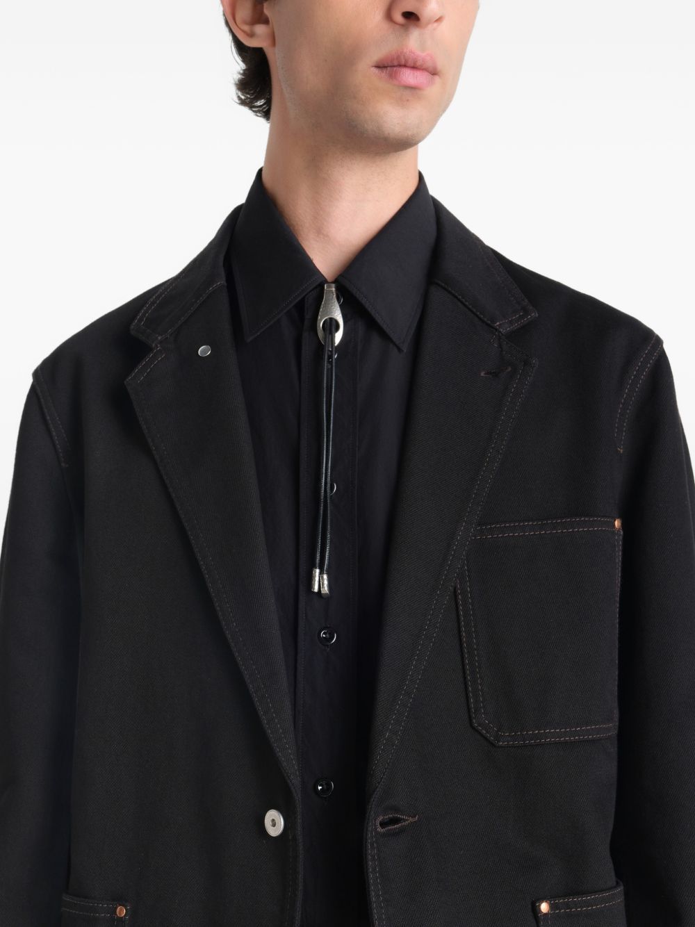 snake bolo tie silver LEMAIRE