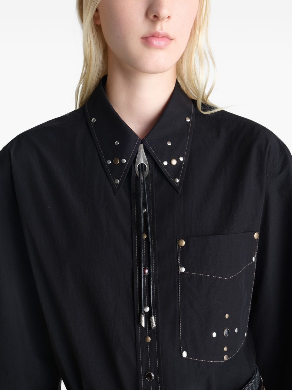 snake bolo tie silver LEMAIRE