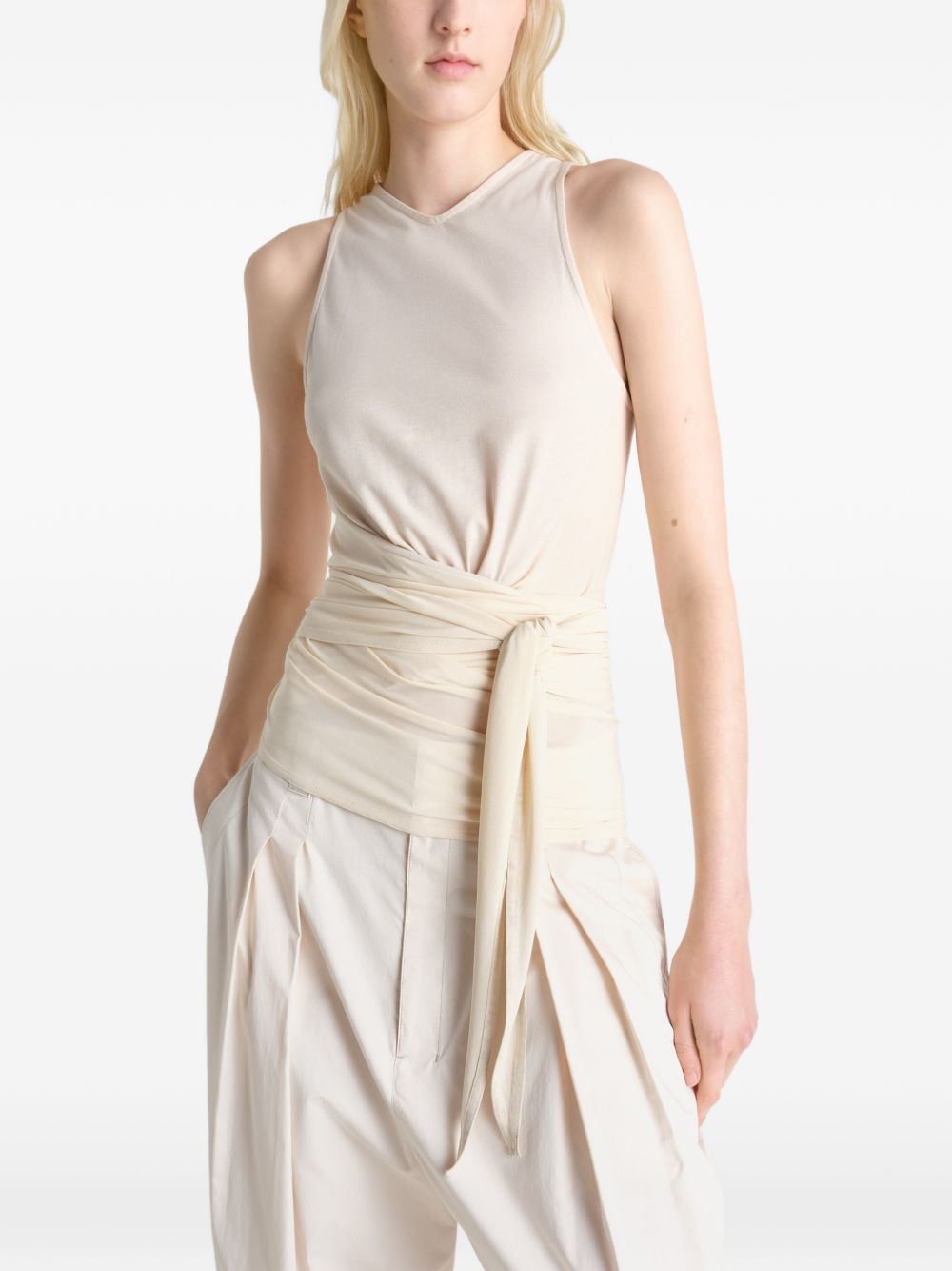 sleeveless top cream LEMAIRE