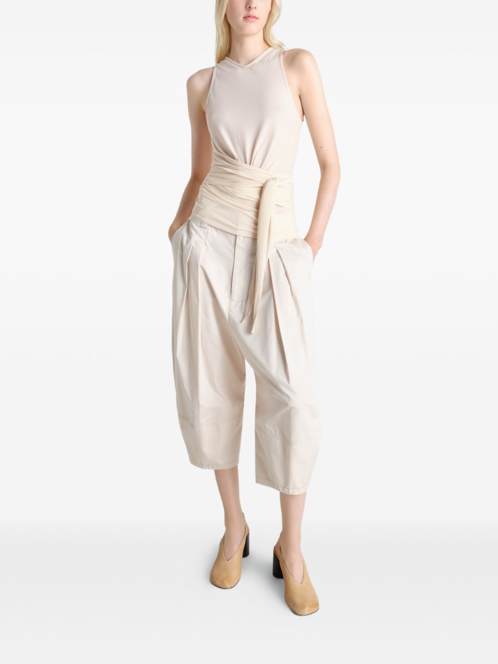sleeveless top cream LEMAIRE