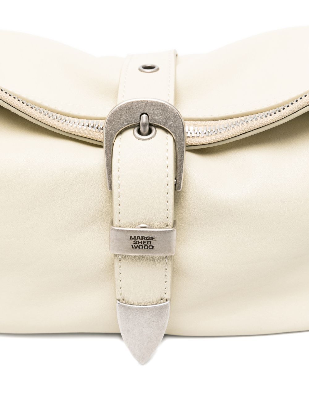 borsa belted hobo medium in pelle cracked latte milk borse a spalla - donna MARGESHERWOOD