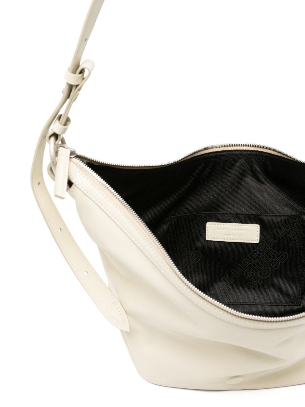 borsa belted hobo medium in pelle cracked latte milk borse a spalla - donna MARGESHERWOOD