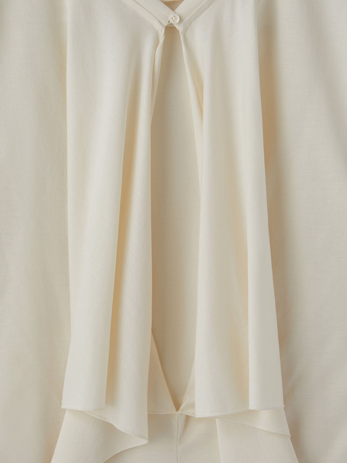 maglia in misto seta con schiena scoperta top crema RECTO