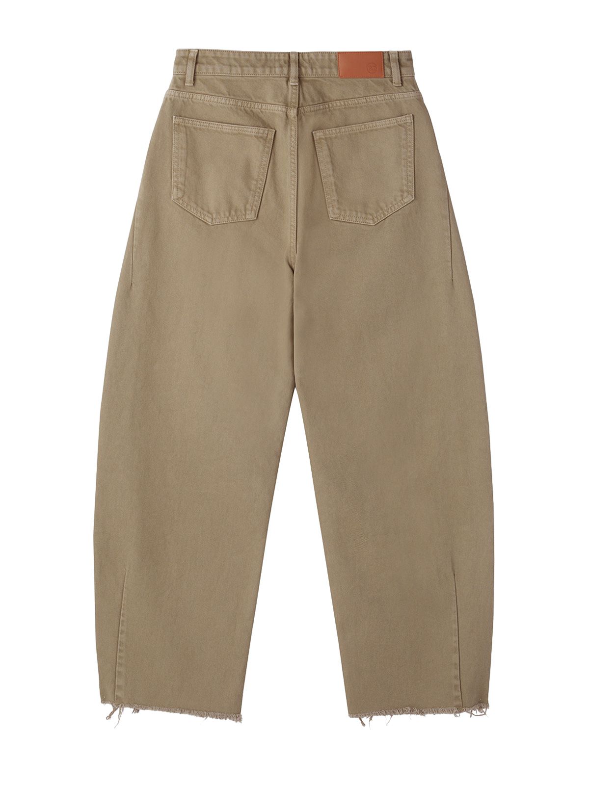 washed curved denim green RECTO