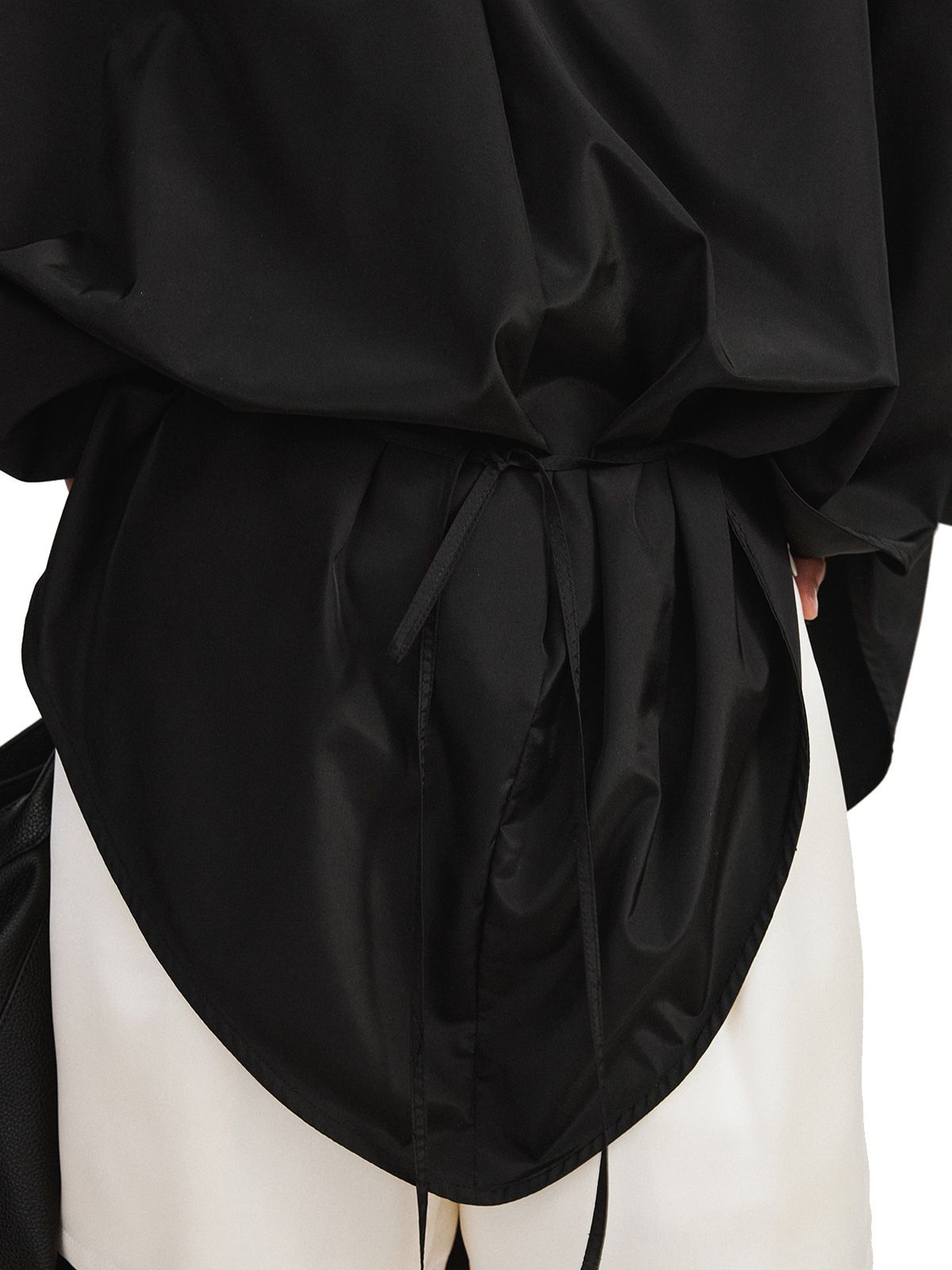 maglione a mantello oversize nero RECTO