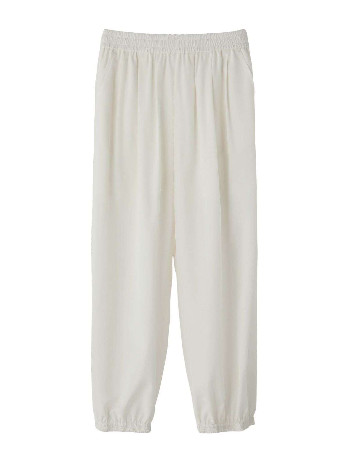 pantaloni da jogging a fascia color avorio