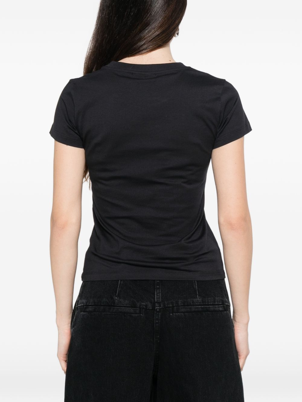 basic cotton jersey baby fit crochet patch black  GANNI