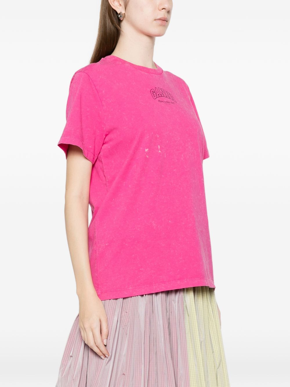 future essentials washed effect tee rose GANNI