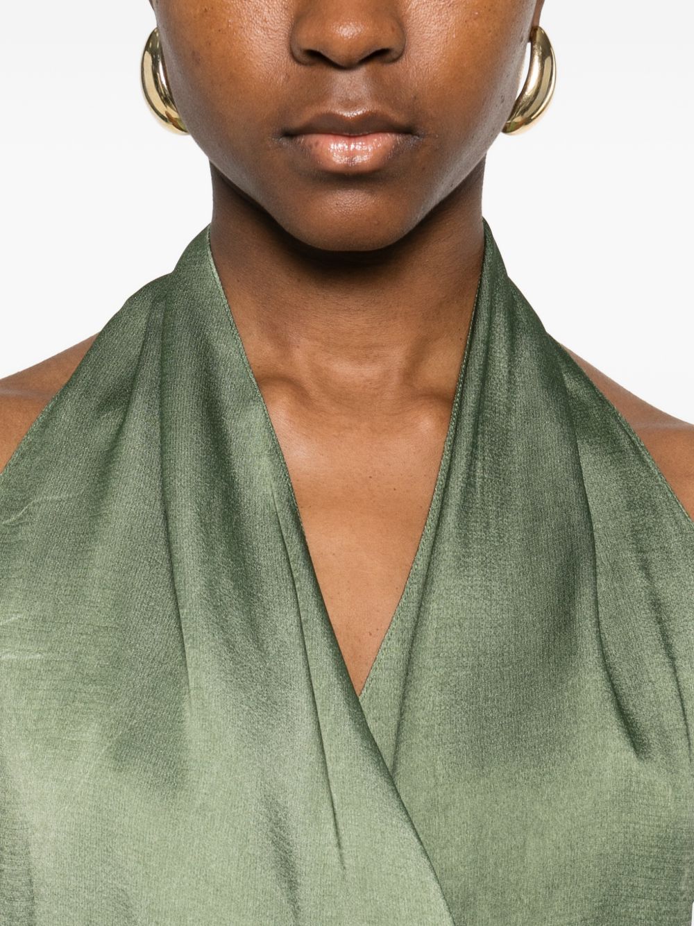 top drappeggiato con scollo all'americana etna a0367 fade aquamarine top - donna CORTANA