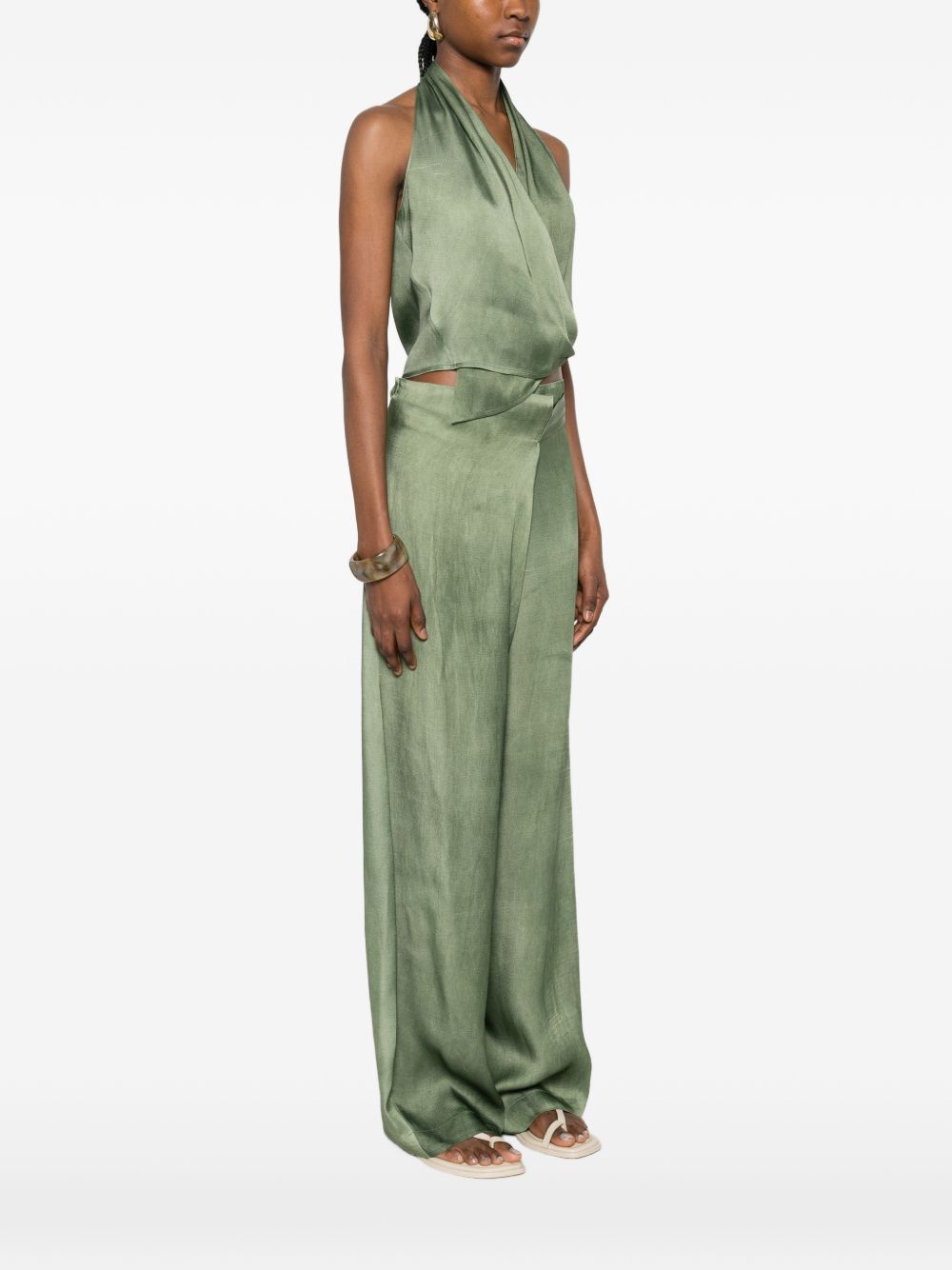 top drappeggiato con scollo all'americana etna a0367 fade aquamarine top - donna CORTANA