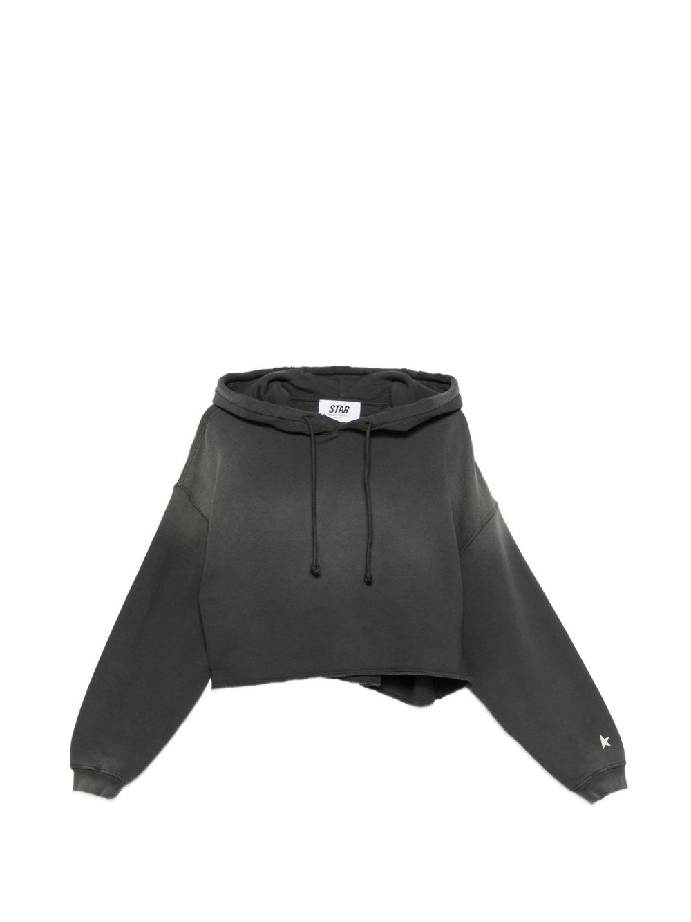 hoodie cropped star oversize grey 