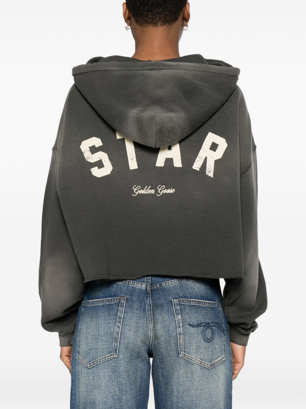 hoodie cropped star oversize grey  GOLDEN GOOSE