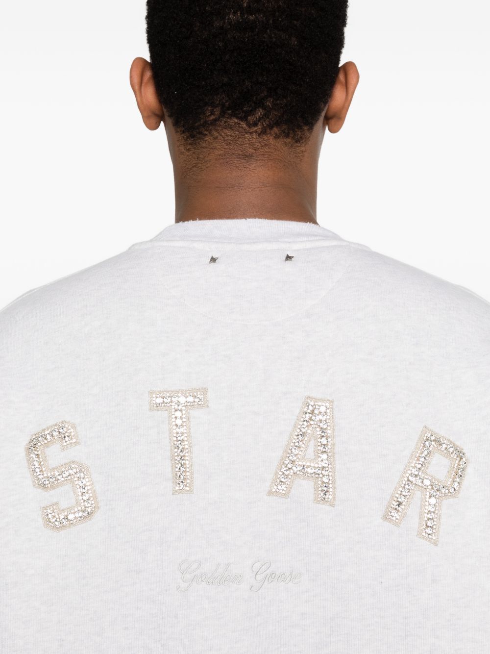 felpa star unisex oversize girocollo grigia  GOLDEN GOOSE