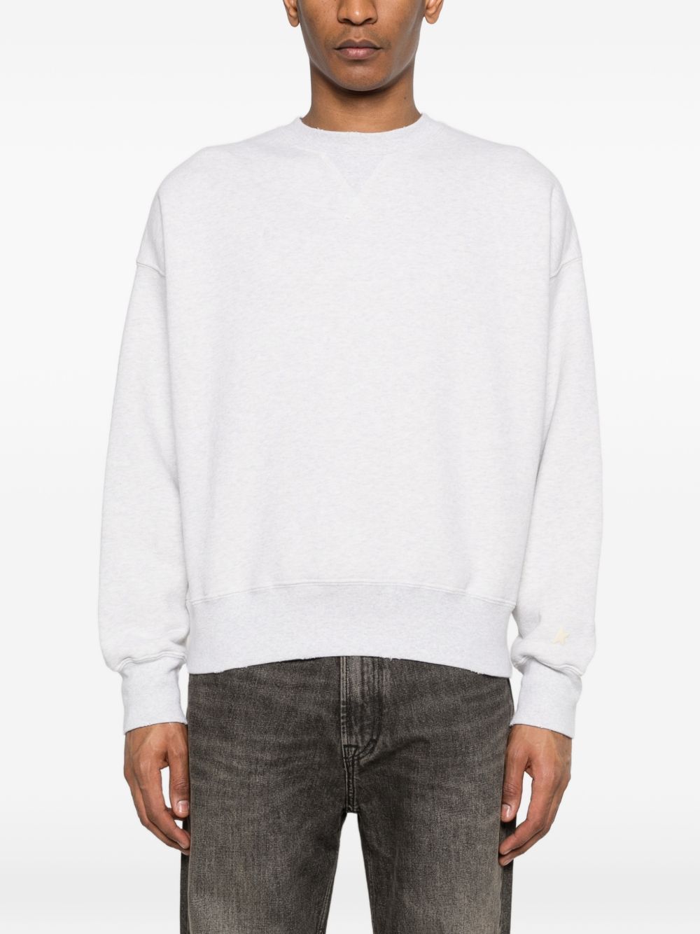 felpa star unisex oversize girocollo grigia  GOLDEN GOOSE