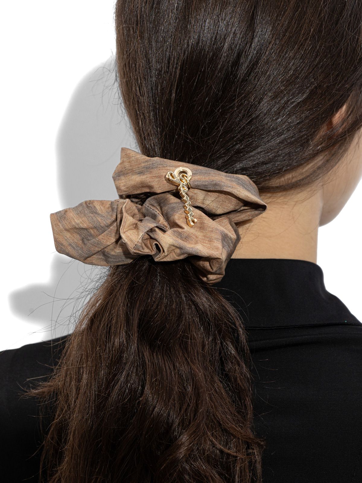 printed ikat scrunchie  GANNI