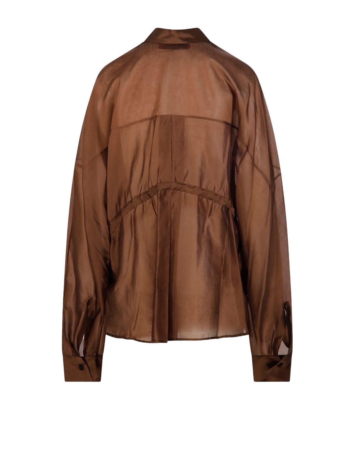 shirts dalida 4021 t0161 mussola leggera brown shirts woman THE LATEST