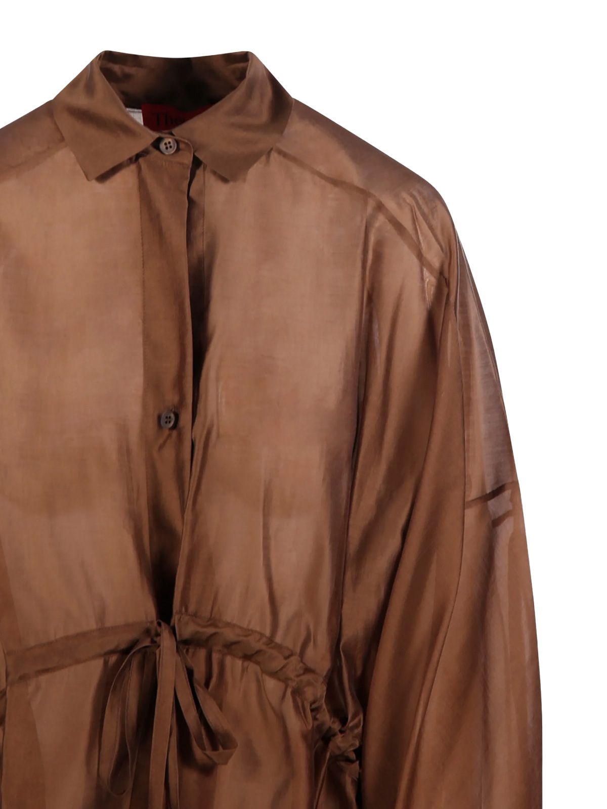 shirts dalida 4021 t0161 mussola leggera brown shirts woman THE LATEST