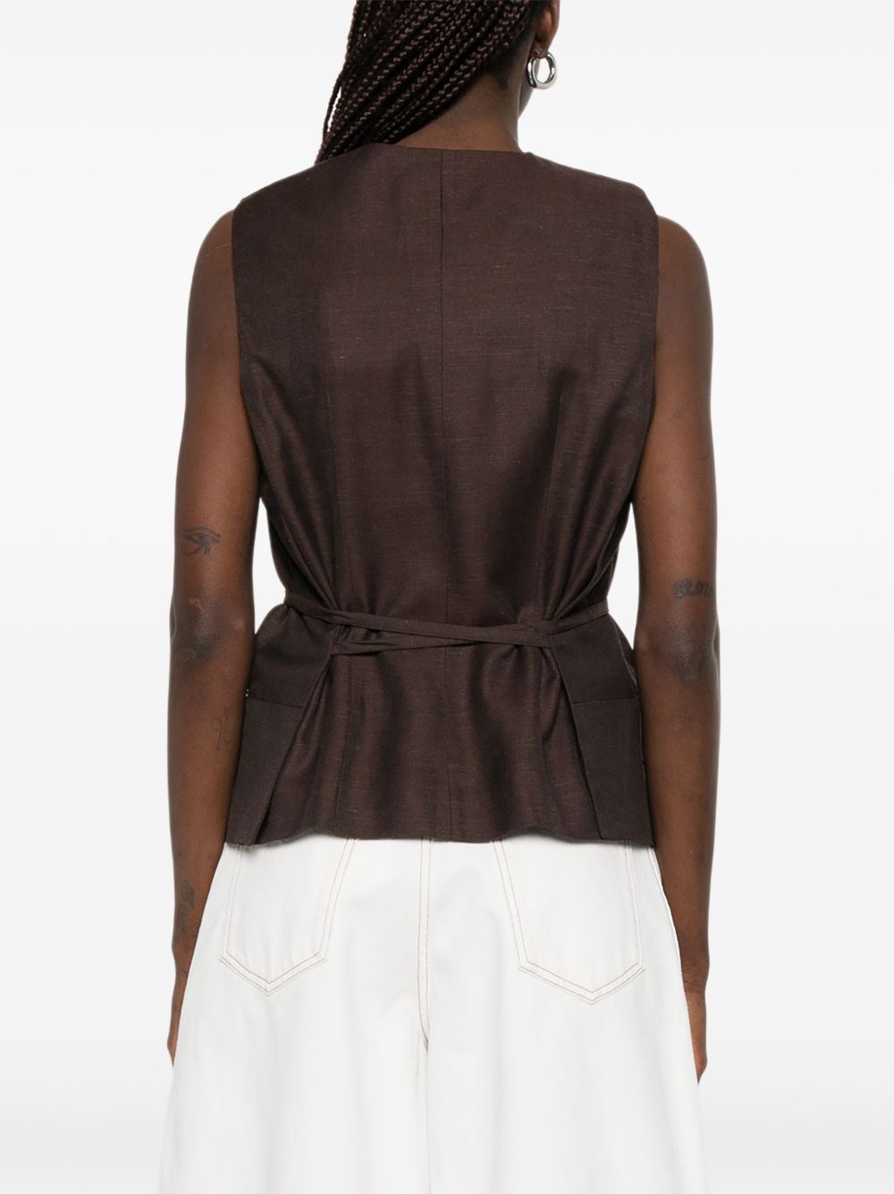 gilet samos marrone gilet donna HERSKIND