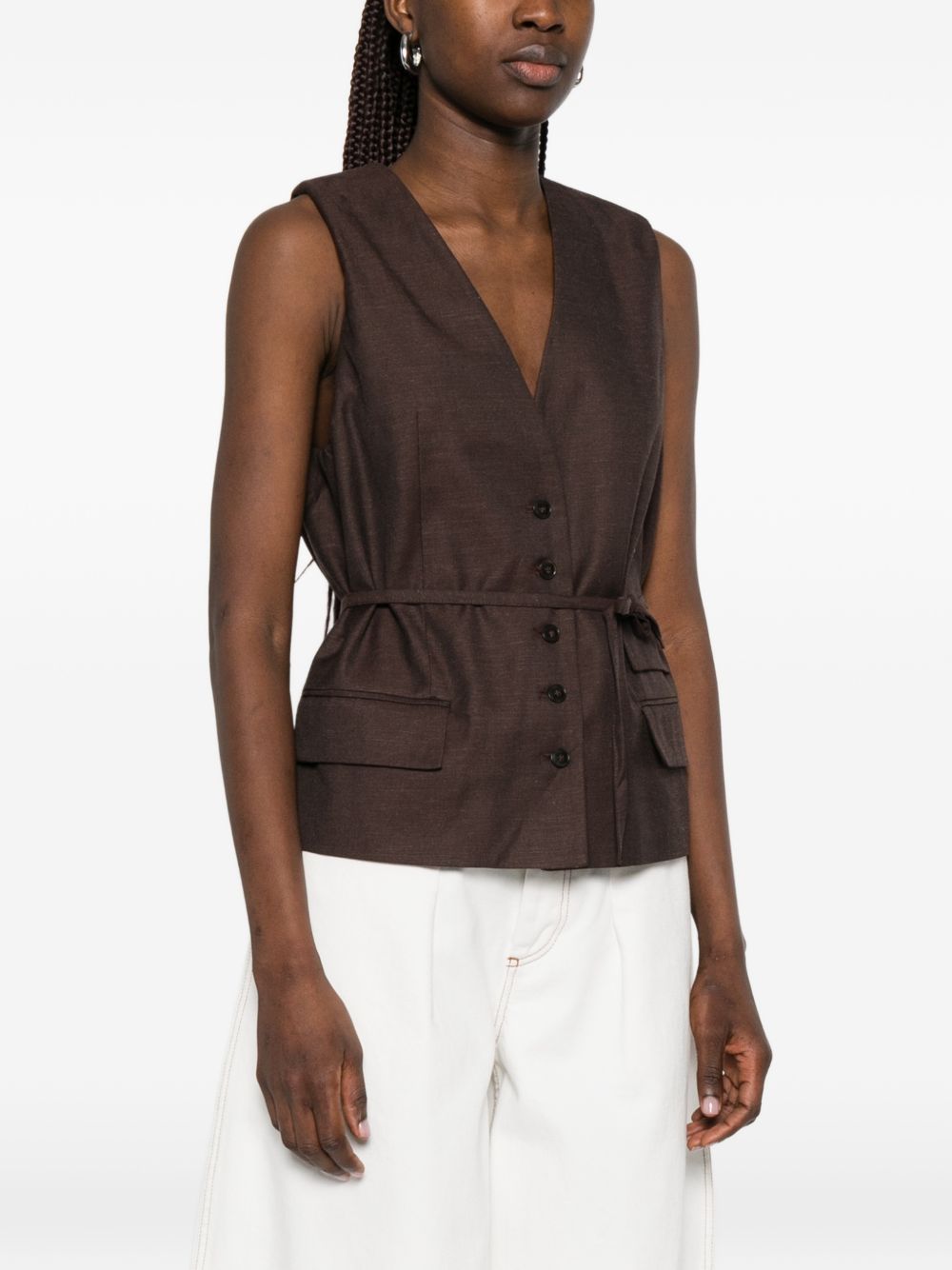 gilet samos marrone gilet donna HERSKIND