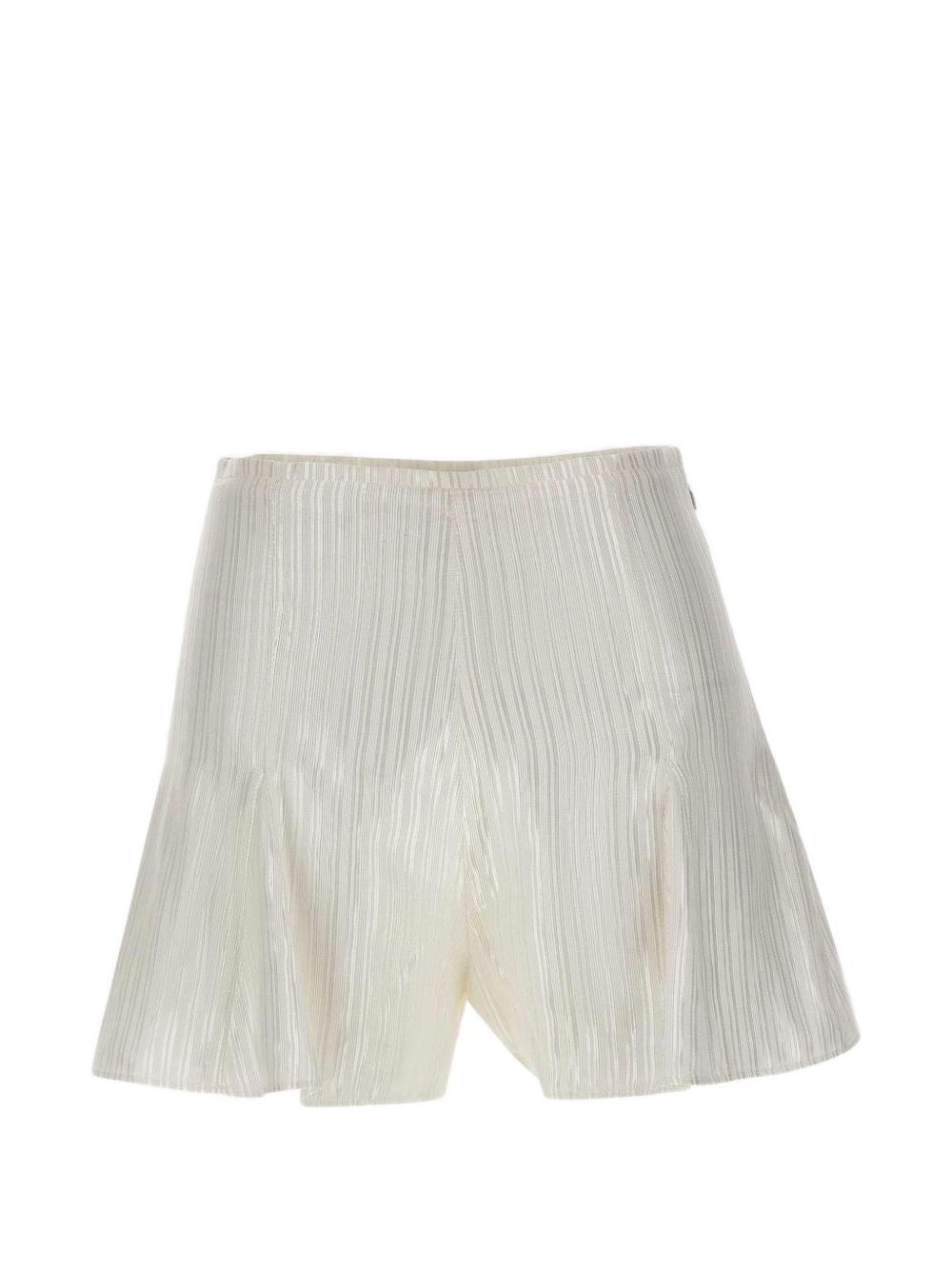 shorts striped flowy white 