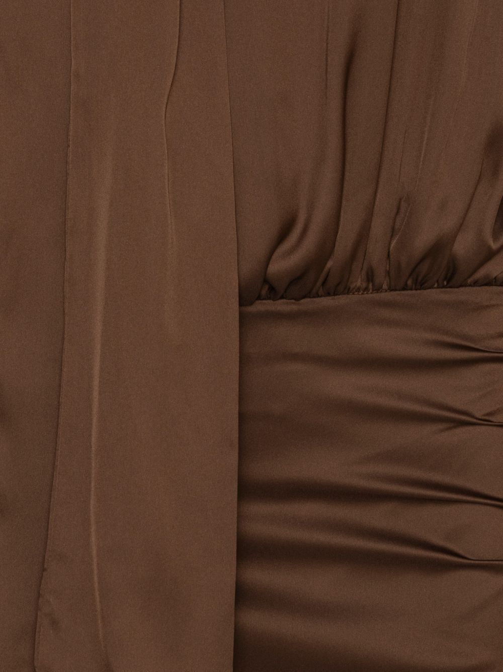 dress chiffon neck dress brown ROTATE